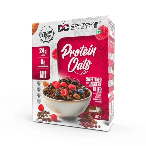 DOCTORS CHOICE DC DOCTORS CHOICE Oats, High Protein Oats - Strawberry, 750gm