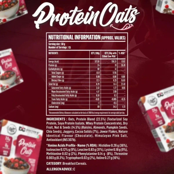 DOCTORS CHOICE DC DOCTORS CHOICE Oats, High Protein Oats - Strawberry, 750gm