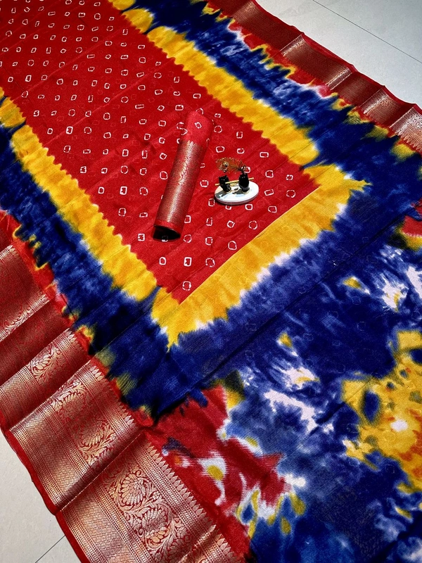 Dola Saree - Navy Blue, Free Size