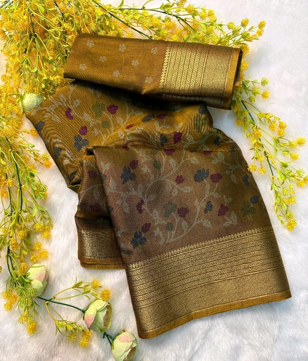 Sloka Pure dola Bleck Saree  - Bright Red, Free Size