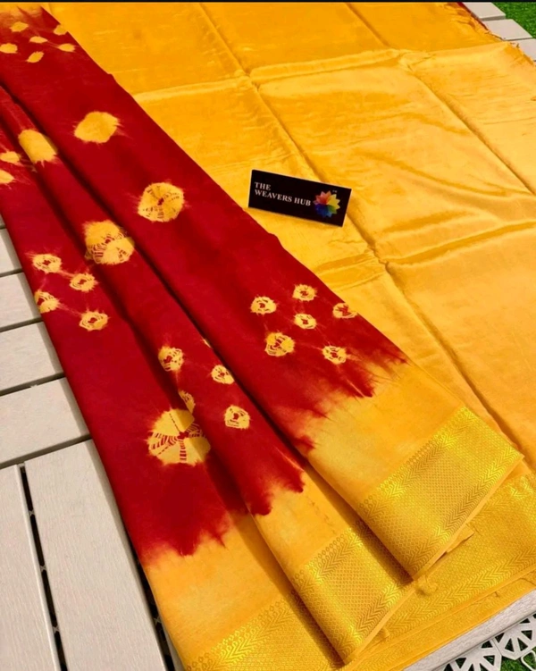 Sloka Dola Silk Saree - Red, Free Size
