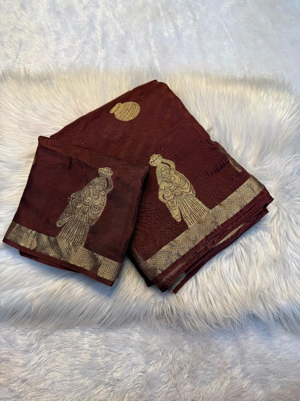 Sloka Pure Soft Viscose khadi Silk - Carnaby Tan, Free Size