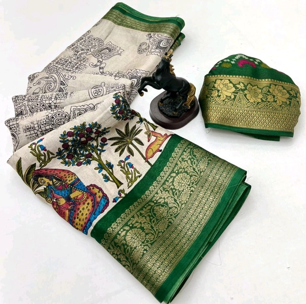 Sloka Mass Mellow Saree - White, Free Size