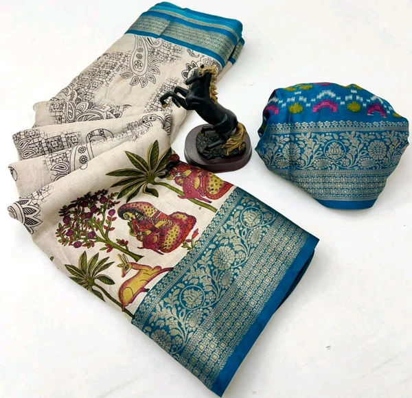 Mass Mellow Saree - Ultramarine, Free Size