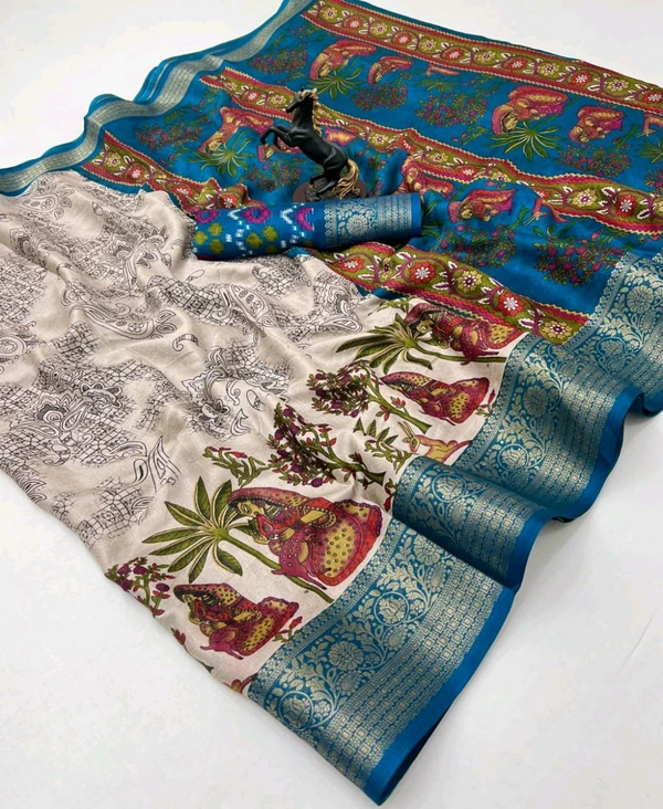 Mass Mellow Saree - Ultramarine, Free Size