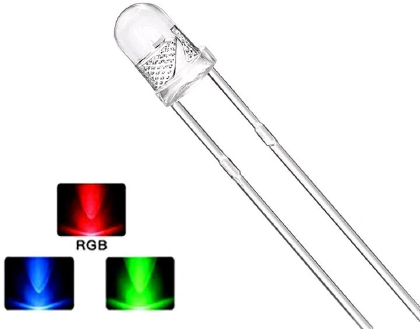 RGB Led 3mm,3v Dc 2 Pin Light Emitting Diode,Multipurpose,For Science Project-white Electronic