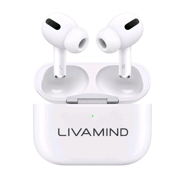 LIVAMIND True Wireless Earbuds (White) 