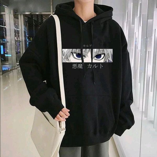 EVERYTHING "SERENITY-Man Full Sleeve Solid Hooded Sweatshirt " - Black, S