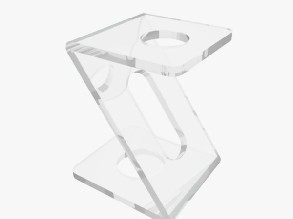 Acrylic Ice Cream Cone Holder, 1 Hole, Transparent, 2.76*2.76*4.13inch, 1.18inch Hole