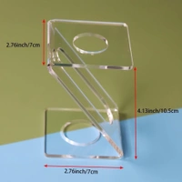 Acrylic Ice Cream Cone Holder, 1 Hole, Transparent, 2.76*2.76*4.13inch, 1.18inch Hole
