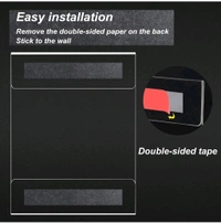 Elegant Creations 2 Pack Acrylic Wall mount Sign Holder 8.5 x 11.8 Inches with Double sided Adhesive Tape, Clear Picture Paper Frames Holder for Home, Office, Store, Restaurant Horizontal