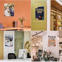 Elegant Creations 2 Pack Acrylic Wall mount Sign Holder 8.5 x 11.8 Inches with Double sided Adhesive Tape, Clear Picture Paper Frames Holder for Home, Office, Store, Restaurant Horizontal