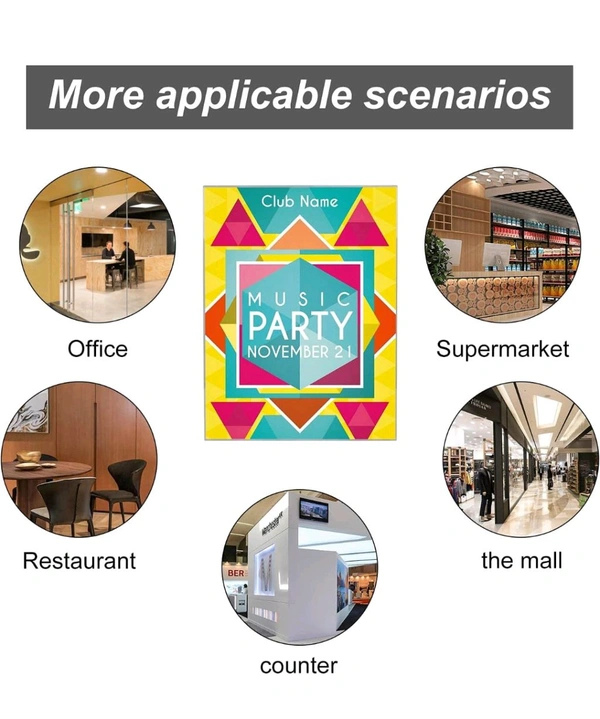 Elegant Creations 2 Pack Acrylic Wall mount Sign Holder 8.5 x 11.8 Inches with Double sided Adhesive Tape, Clear Picture Paper Frames Holder for Home, Office, Store, Restaurant Horizontal