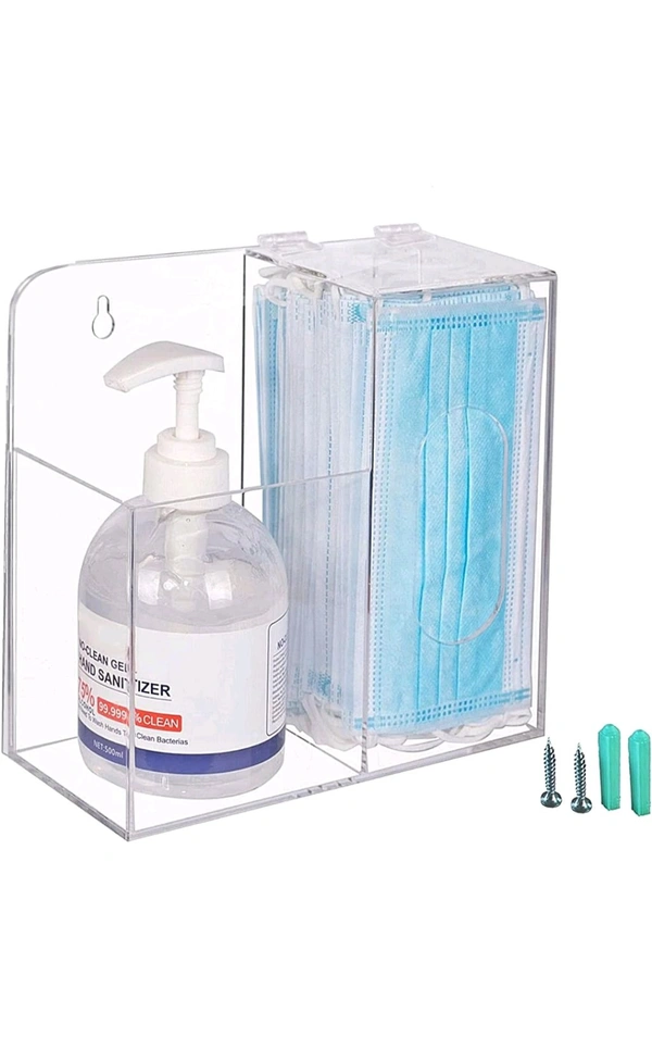 Mask Dispenser and Hand Sanitizer Holder Stand