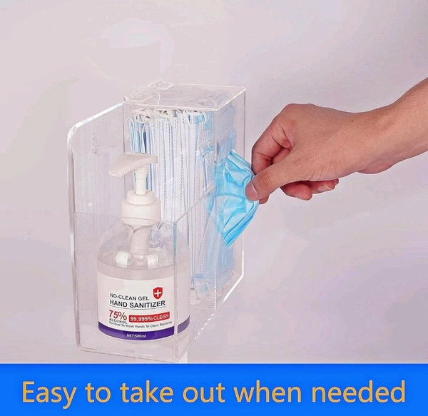 Mask Dispenser and Hand Sanitizer Holder Stand
