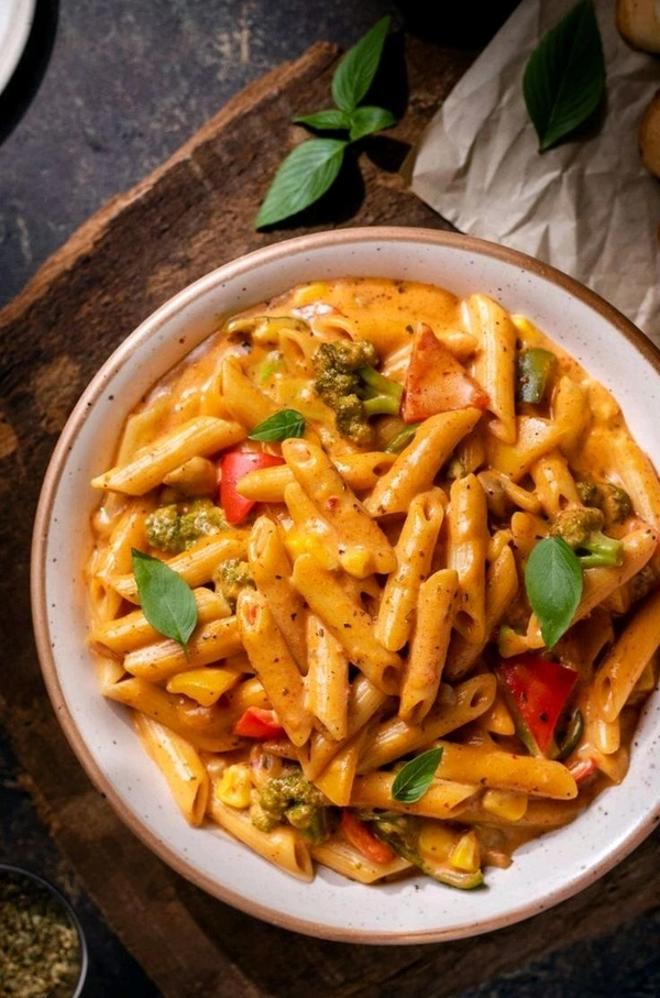 desi home made pasta - full