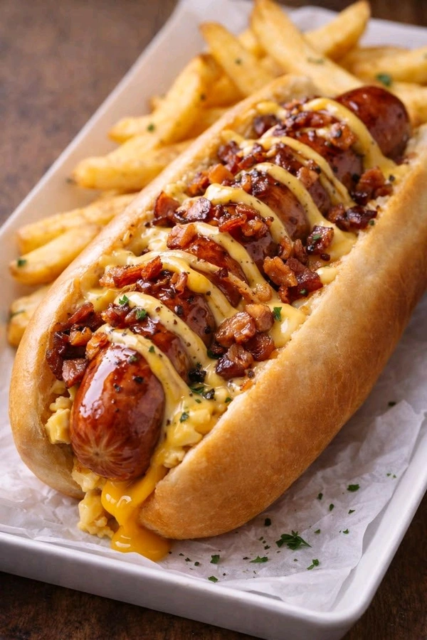 Bar becue hot dog