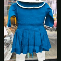 Little Chic Sailor Pleated Dress with Matching Leggings - 3