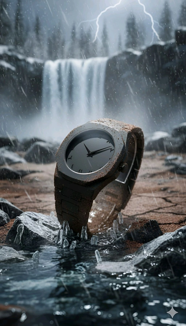 ELYSIAN Elysian Axis of End Edition Men’s Analog Watch | Black Metallic Body with Semi-Metallic Band, Devil-Look Design for Bold Style - Black, Wrist Size