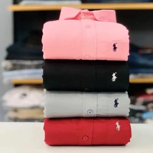 RL Plain Shirts For Men - 4 Pc Combo Stylish & Comfortable - M-38