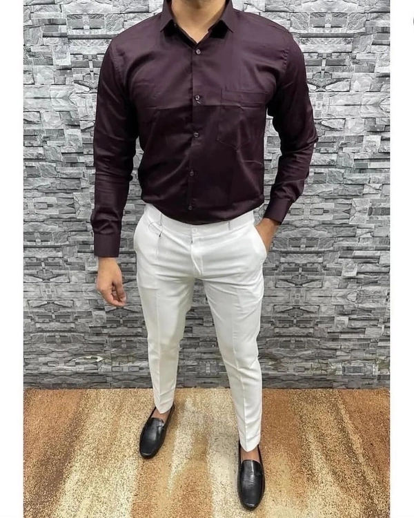 Formal Plain Shirt Pant Combo – Timeless Style And Comfort - XXL-44, 34