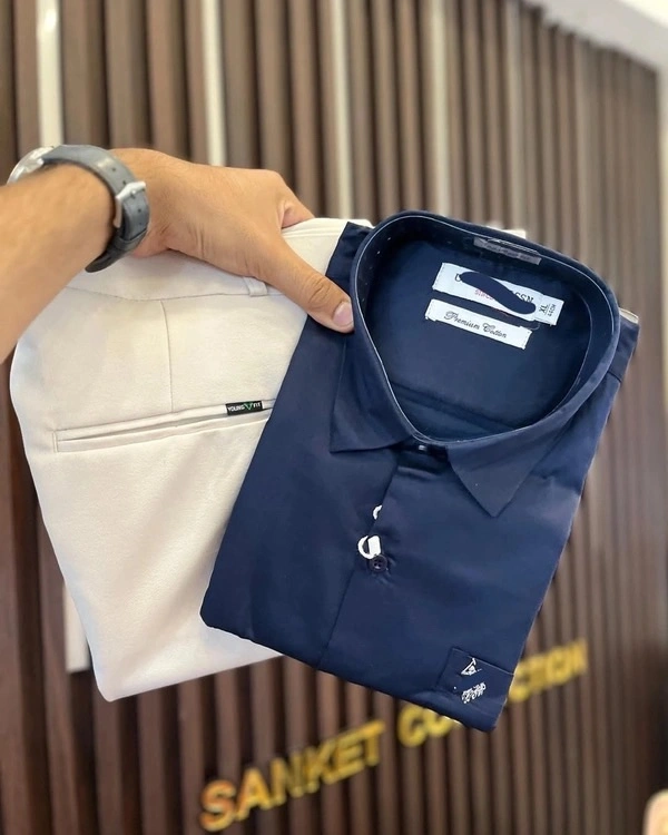 Formal Plain Shirt Pant Combo – Timeless Style And Comfort - M-38, 30