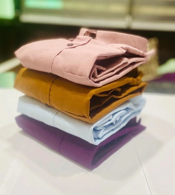 Plain Shirts For Men - 4 Pc Combo Stylish & Comfortable - 42