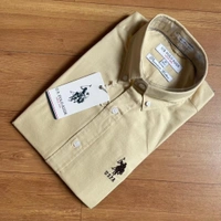 Combo of 2 Premium Cotton Formal Shirts – Beige & Lime Green|Regular Fit - M-38