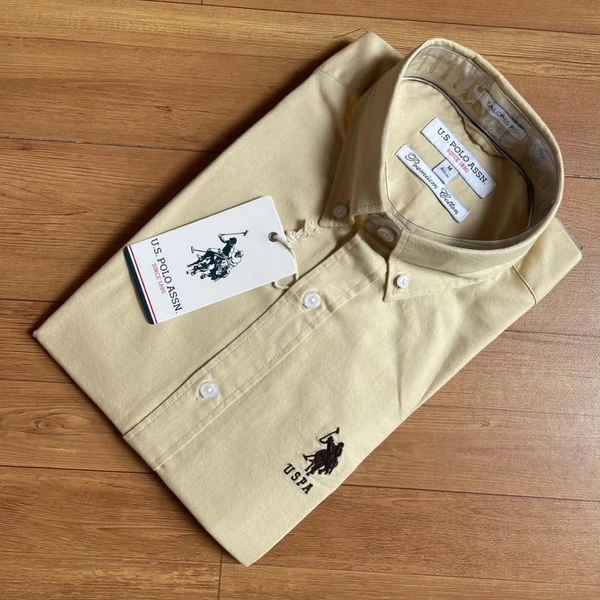 Combo of 2 Premium Cotton Formal Shirts – Beige & Lime Green|Regular Fit - M-38