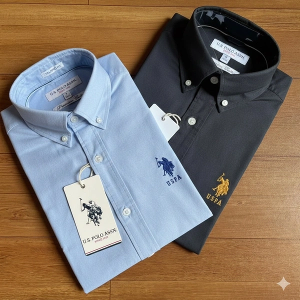 Combo of 2 Premium Cotton Formal Shirts – Sky Blue & Black|Regular Fit - XL-42