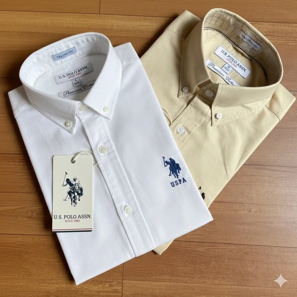 Combo of 2 Premium Cotton Formal Shirts – Beige & White |Regular Fit - XL-42