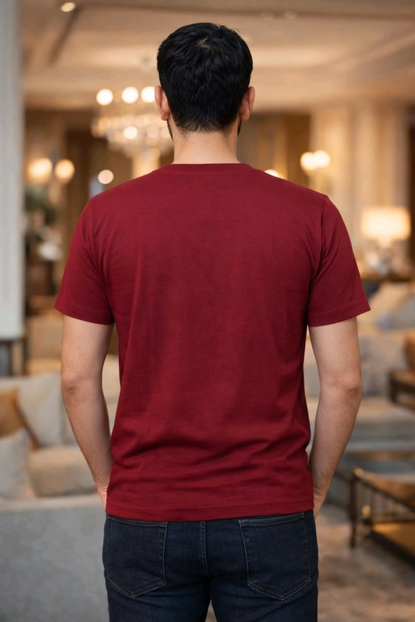 Men’s Printed Cotton T-Shirt | Soft & Comfortable Fabric | Maroon Colour | Size M | Regular Fit Casual Wear