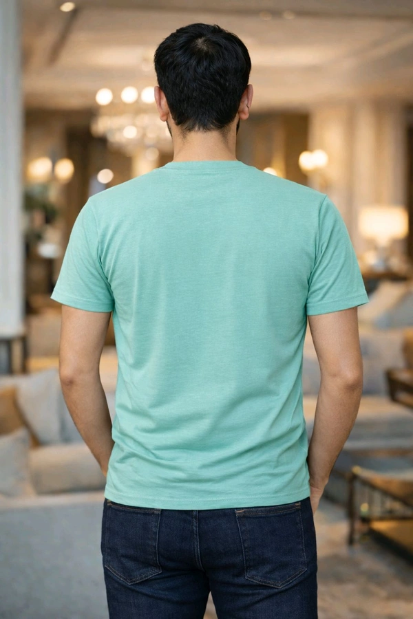 Men’s Printed Cotton T-Shirt | Soft & Comfortable Fabric | Sea Green Colour | Size M | Regular Fit Casual Wear