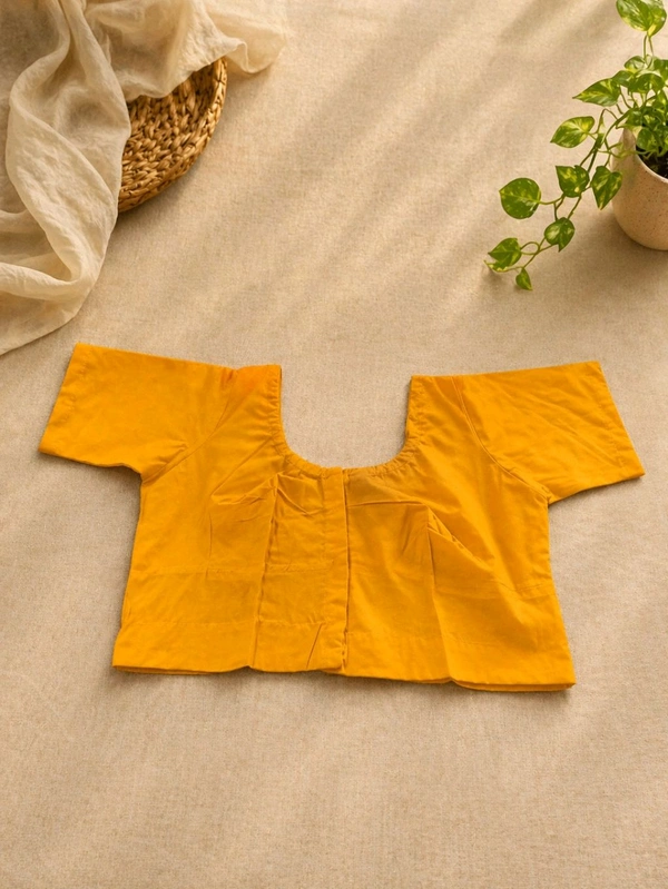Amber Cotton Blouse (Size 34) with Front Hook and Glass Sleeves