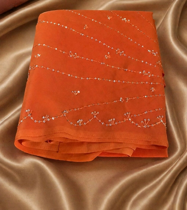 Flamingo Pink Pure Soft Saree with Elegant Sequin Work