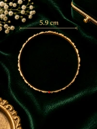 Premium Gold Plated Designer Bangles for Women | Stylish Traditional Kada (5.9cm) - 2.4
