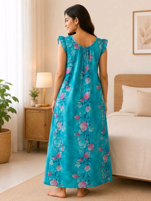 Women’s Pelorous Pure Cotton Nighty | Free Size Soft & Comfortable Daily Wear - Pelorous