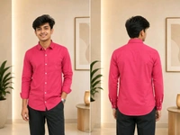 Premium Pure Cotton Full Sleeve Men’s Shirt – Shiraz Colour | Size L - Shiraz
