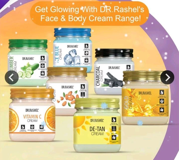 Dr. Rashel Scrub,Cream,Gel,Pack.