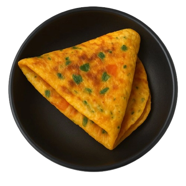 Egg Onion Masala Omelet (Omelette)