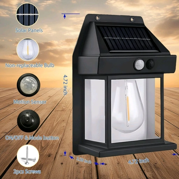 Solar Wall Lamp Automatic On Off in Day-Night (No Power Supply Needed)