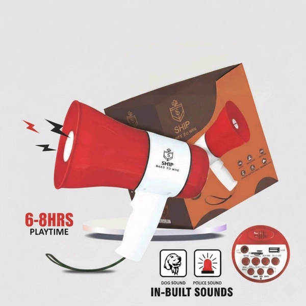 Megaphone Loudspeaker for announcement, with recorder