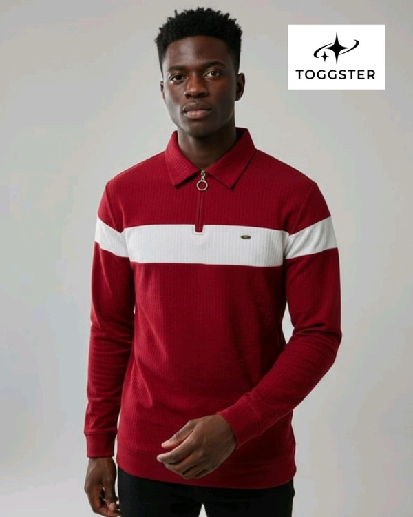 Men's Full Sleeve Zipper T Shirt 