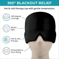 Migraine Relief Cap for Headache & Migraine Pain | Hot & Cold Therapy Cooling Gel Mask | Sinus, Stress, Tension Relief Head Wrap | Reusable Ice Pack Cap for Men & Women