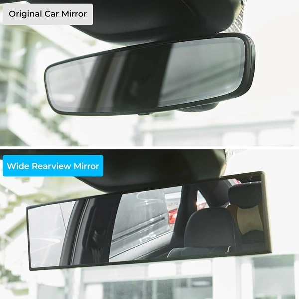 Car Rear View Mirror – Wide Angle Interior Panorama Safety Mirror (1 Pc)