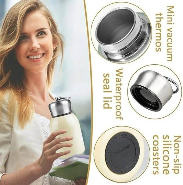 Mini Insulated Water Bottles,Stainless Steel Water Bottle - White