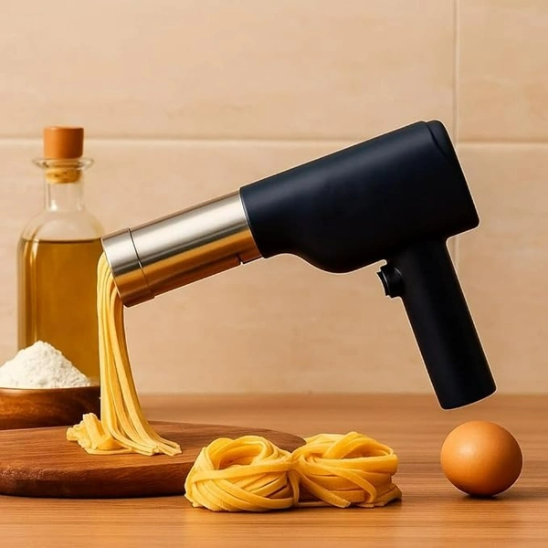 Automatic Noodle Maker with 5 Moulds | Cordless Type-C Idiyappam & Pasta Maker | Portable Handheld Noodle Press (Only White Color Available)