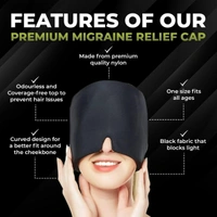 Migraine Relief Cap for Headache & Migraine Pain | Hot & Cold Therapy Cooling Gel Mask | Sinus, Stress, Tension Relief Head Wrap | Reusable Ice Pack Cap for Men & Women