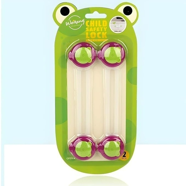 Child Safety Lock – Adjustable Kids Proof Cabinet Lock (Set of 2) (Random Colour)