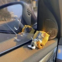 Cartoon Character Dashboard Toy Cute T&J Sleeping Figurine in PVC Build | Fun Car Interior Showpiece or Tabletop Gift for Kids, Friends & Office | car Accessories (T&J Sleeping B)